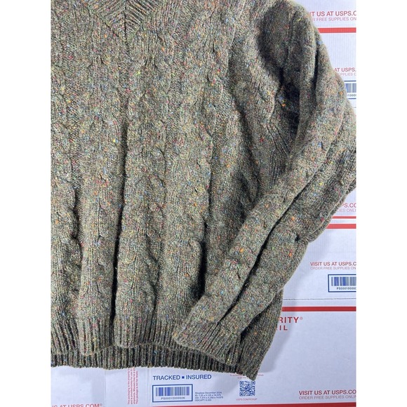 VTG AUTHENTIC GAP CLOTHING 100% Wool Heavy Knit V-Neck Sweater Men's M‎ QUALITY - Picture 2 of 7